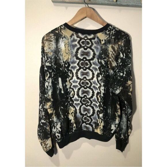 Cabi Snakeskin Sheer Pullover Dressed‎ Up Blouse Phyton #572 Size Medium - Picture 5 of 6
